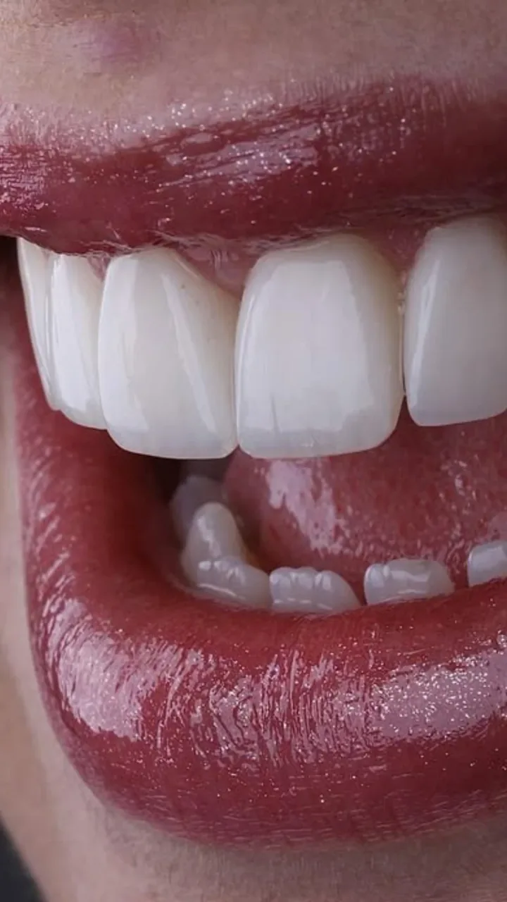 Sorriso com facetas em resina — caso 1
